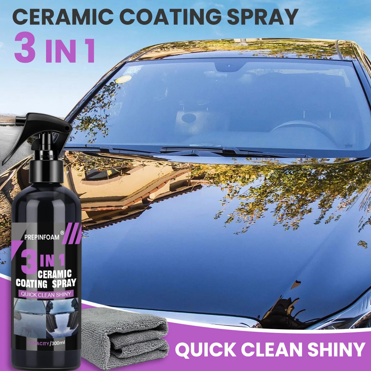3 in 1 Car Ceramic Liquid Coating Spray